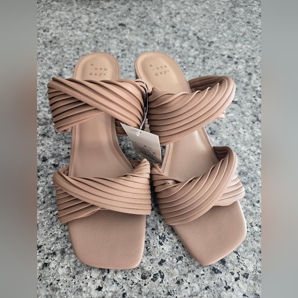 A New Day Tan Chunky Sandals